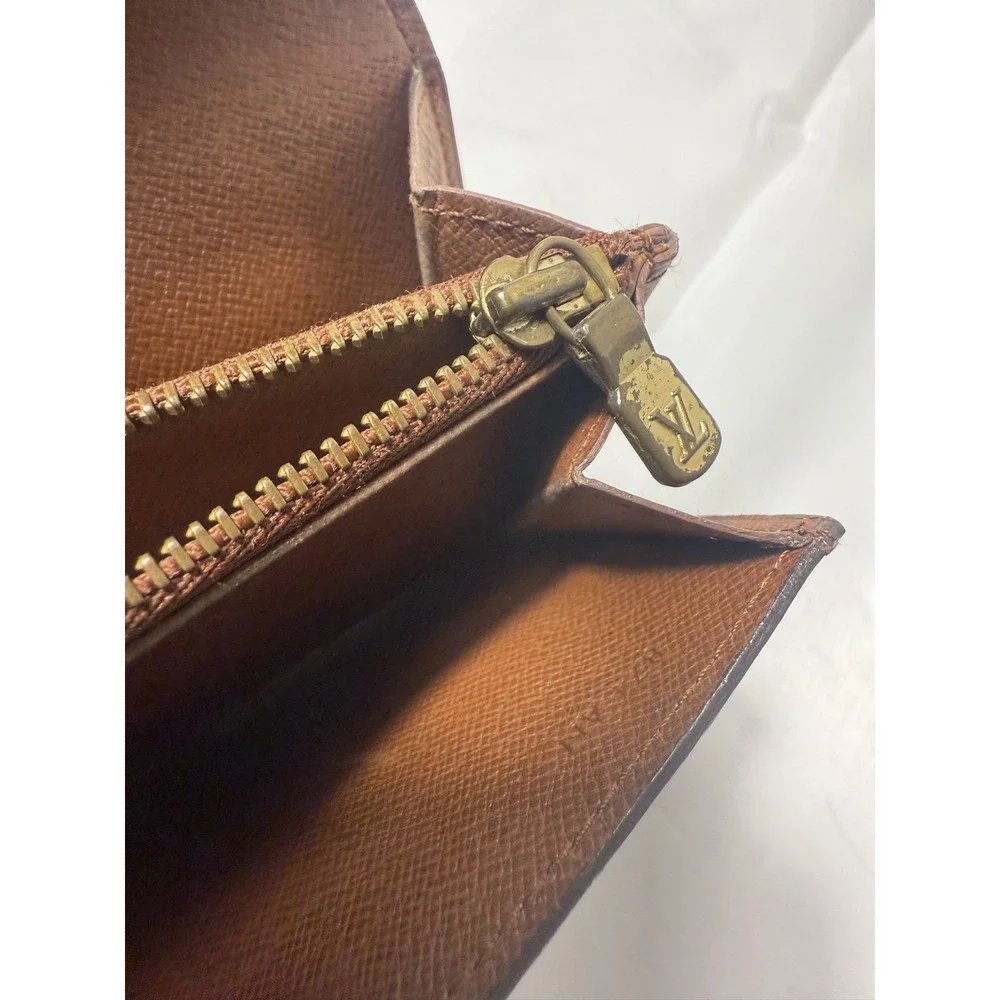 Louis Vuitton M61734 Monogram Canvas Long Wallet in‎ Brown